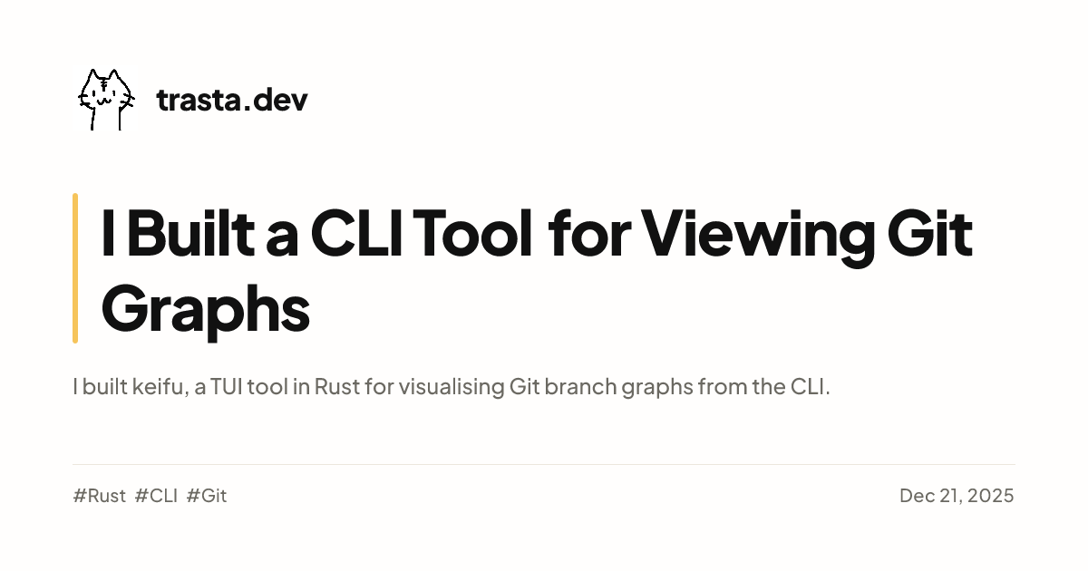 I Built a CLI Tool for Viewing Git Graphs — trasta